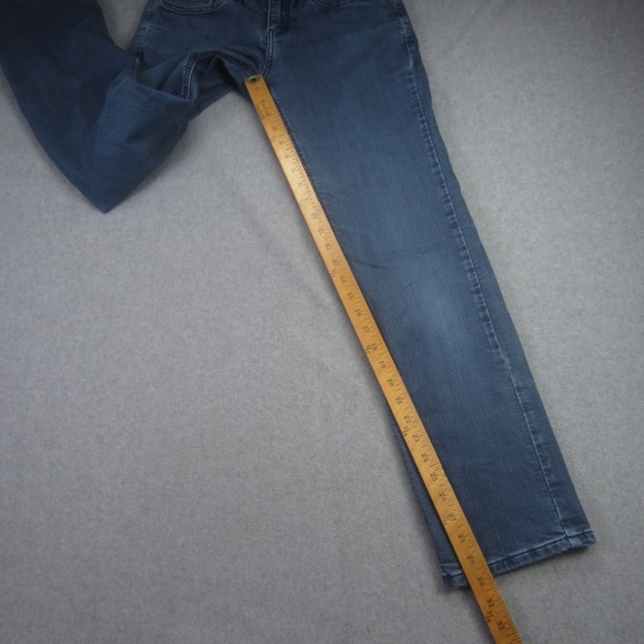Prana Jeans Womens 0/25 Blue Flannel Lined Straight Leg Outdoor - Picture 15 of 16